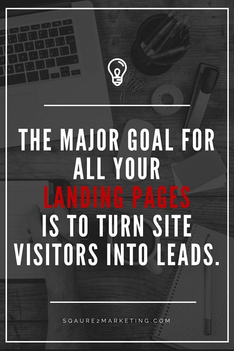 Major Goal for Landing Page
