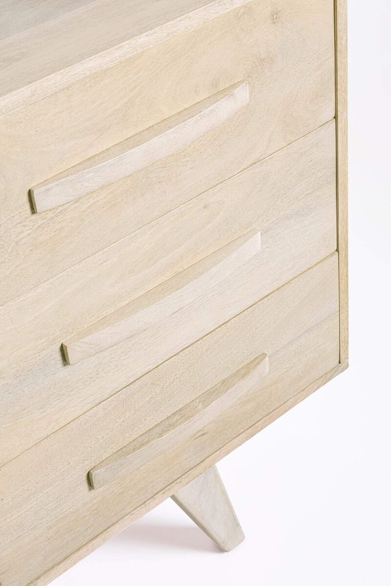 Maniglia in legno per arredo moderno e minimalista.