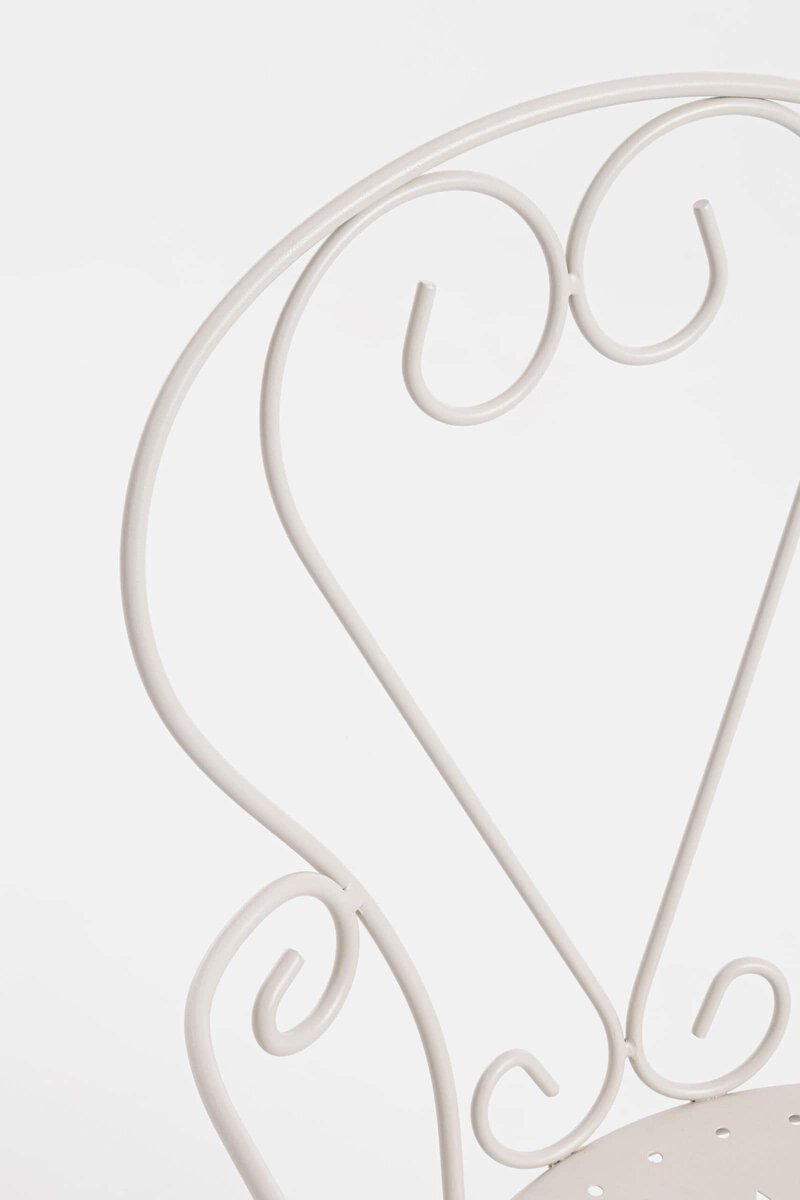 Scolpito in ferro bianco, perfetto per arredi raffinati e di design.