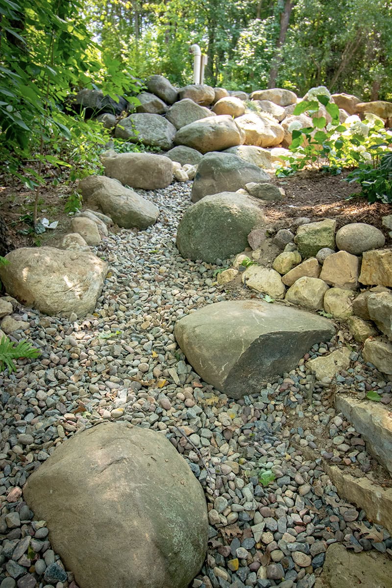 big stones and pebbles