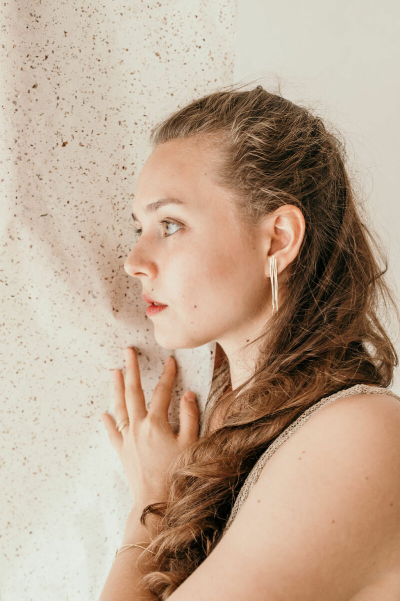 boucle d'oreille barre originale créateur