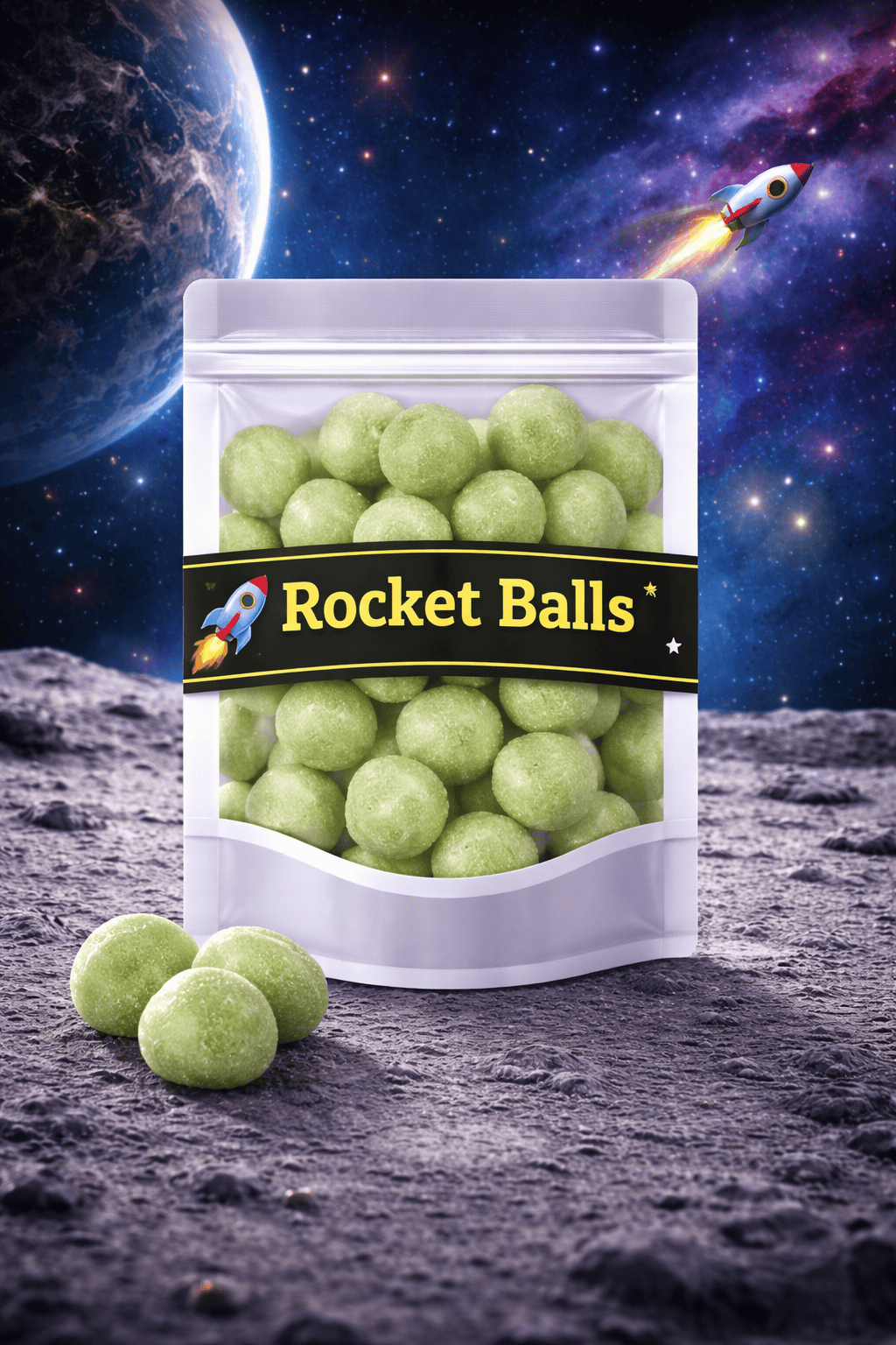 Rocket Balls Sour Apple