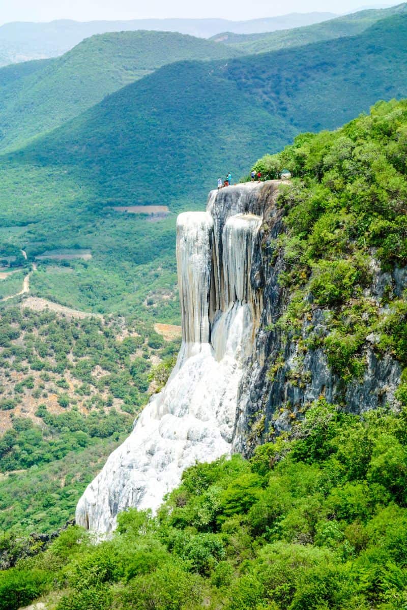 large waterfall at hierve el agua in oaxaca mexico