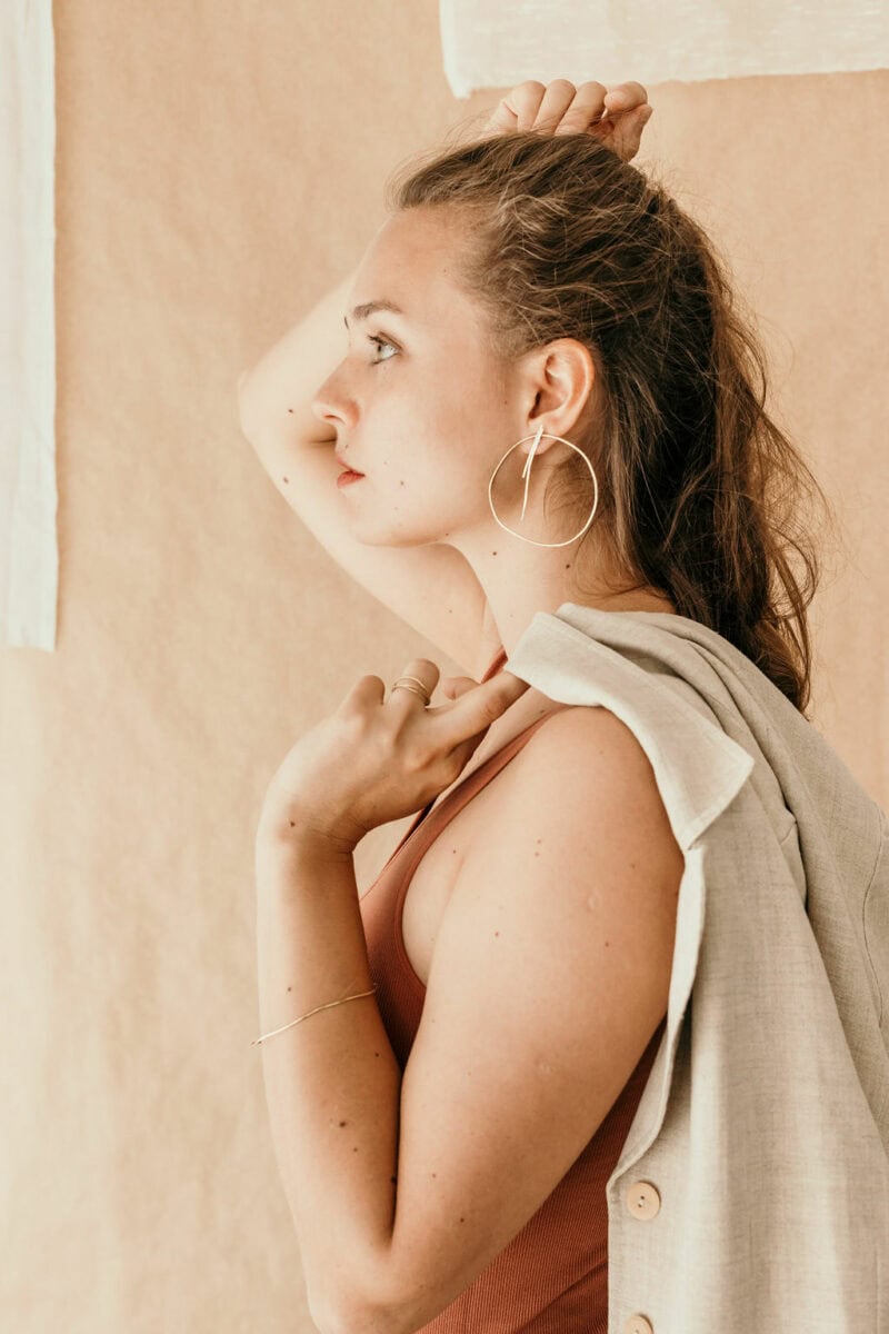 maxi boucle doreille barre graphique