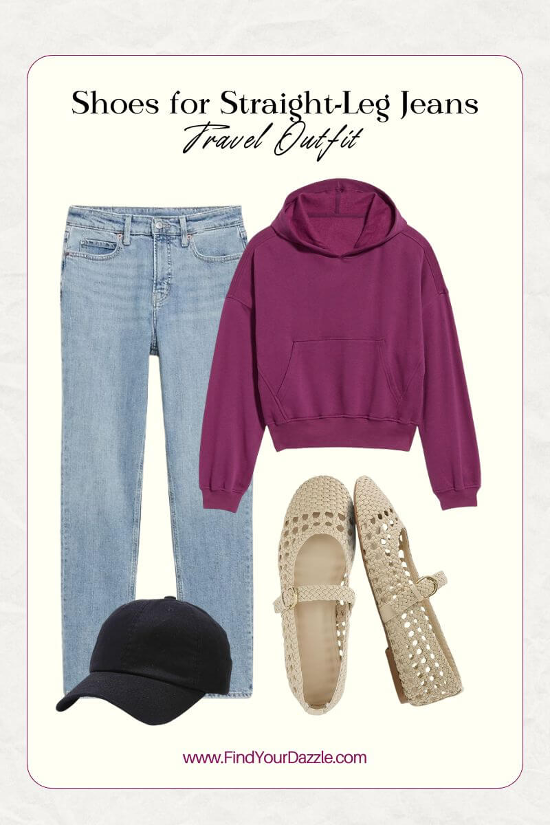 Shoes to Wear with Straight Jeans Travel Outfit