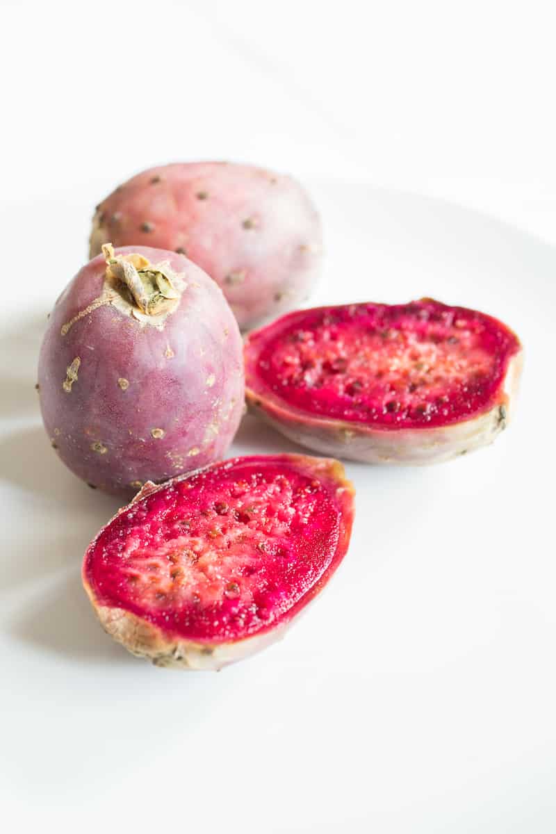 fresh prickly pears, aka cactus pears or tuna verde