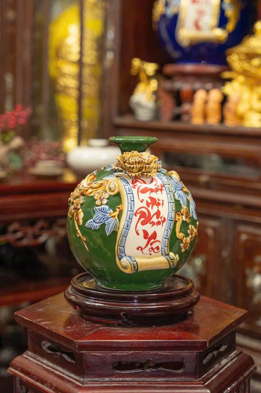 Bình hút lộc vạn sự như ý gốm sứ FULO