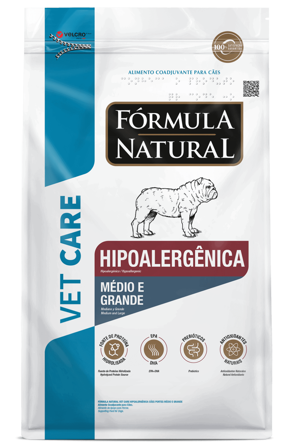 Fórmula Natural Vet Care Hipoalergênica Cães Portes Médio e Grande