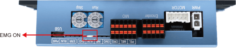 如何排除EtherCAT五相步進驅動器之EMG錯誤_EMG-On
