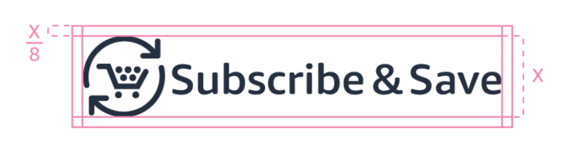 Amazon Brand Usage Guidelines for PPC Subscribe and Save Logo Spacing
