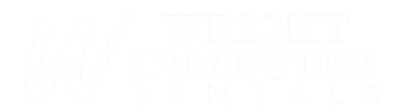 A logo of Wright dumpster rental