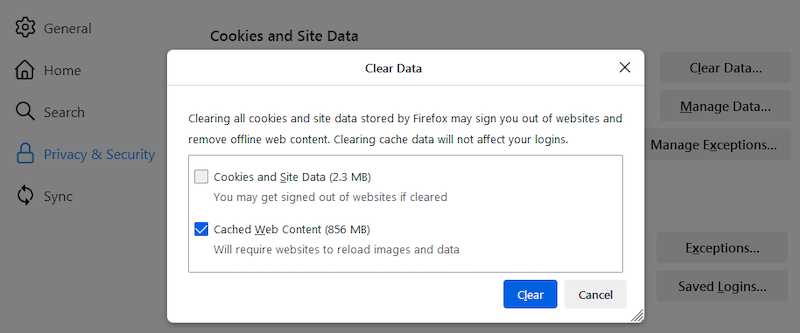 Clear-Firefox-Cache-and-Browsing-Data