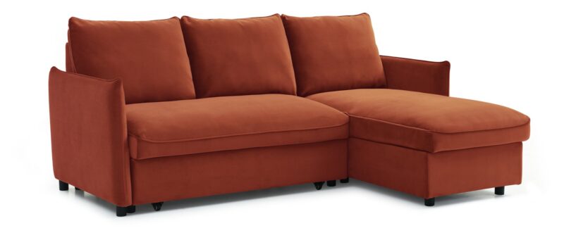 KY355 BLAIRE CORNER SOFA BED BURNT ORANGE CUT OUT (1)