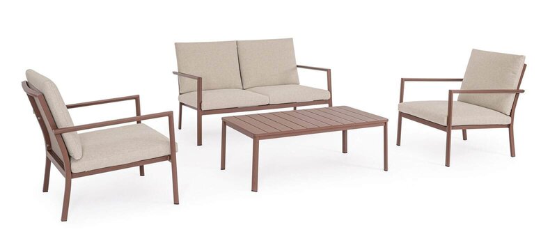 Mobili da giardino in teak con sedie e tavolino per esterni eleganti.