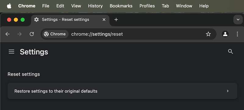 Perform a Reset on your Browser