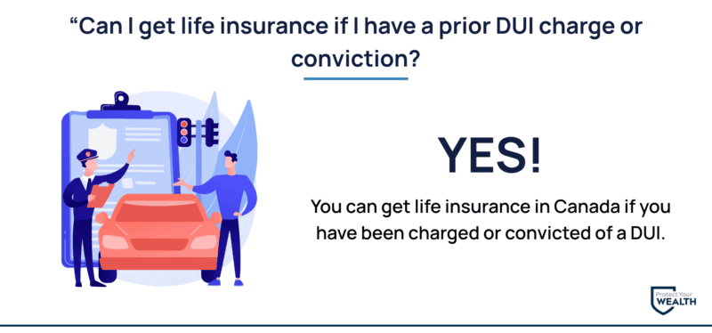 Can I get life insurance if I have a prior DUI charge or conviction