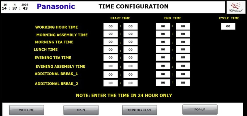 Panasonic Time Configuration