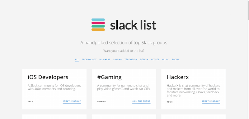 Slack List