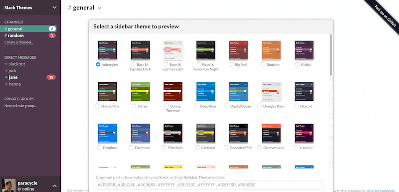 Slack Themes