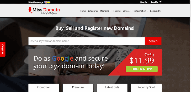 Domain Names   Sell domains   Buy Domains   MissDomain