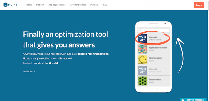 Eyso Platform Optimize your iOS and Android App with our App Store Optimization Tool