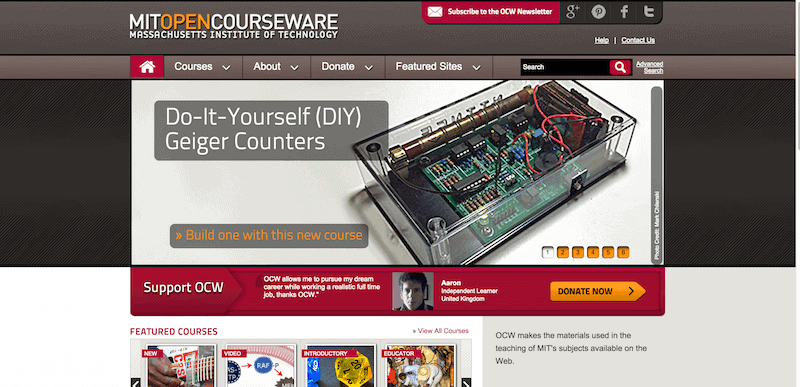 MIT OpenCourseWare   Free Online Course Materials