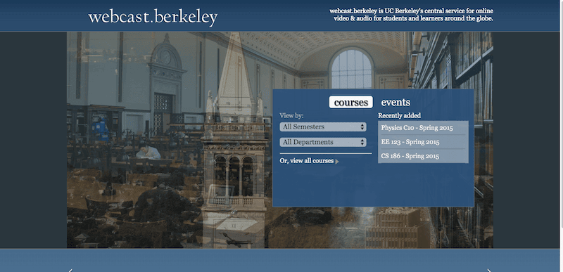 webcast.berkeley   UC Berkeley Video and Podcasts for Courses   Events
