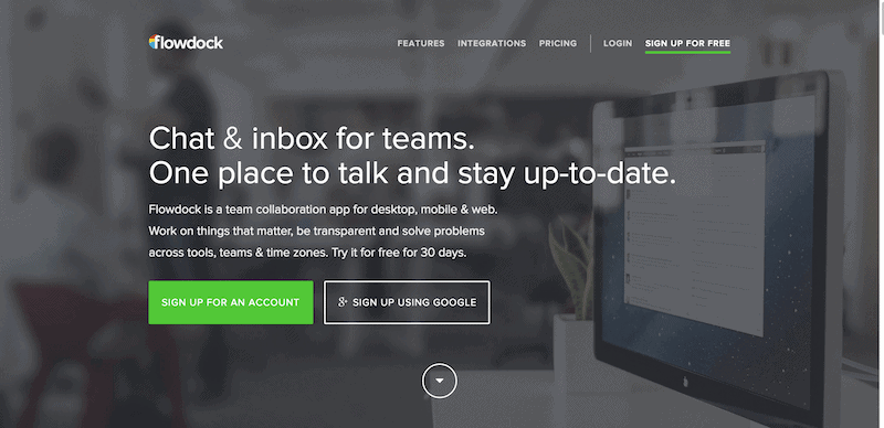 Flowdock Group chat for teams. Integrates with GitHub Jira Trello.