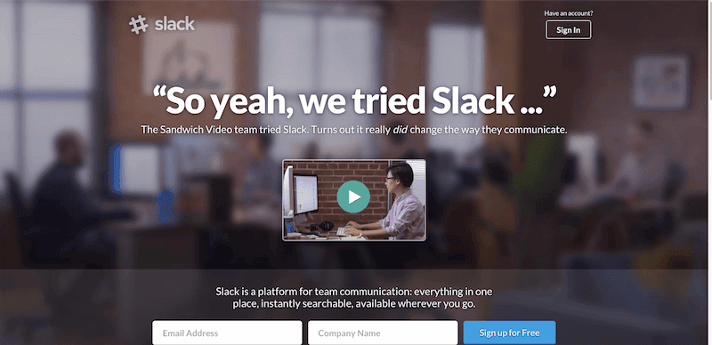 Slack Be less busy