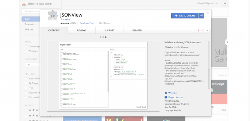 JSONView   Chrome Web Store