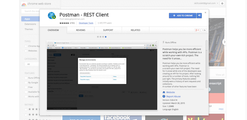 Postman   REST Client   Chrome Web Store