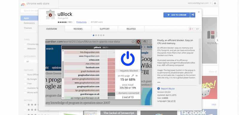 uBlock   Chrome Web Store
