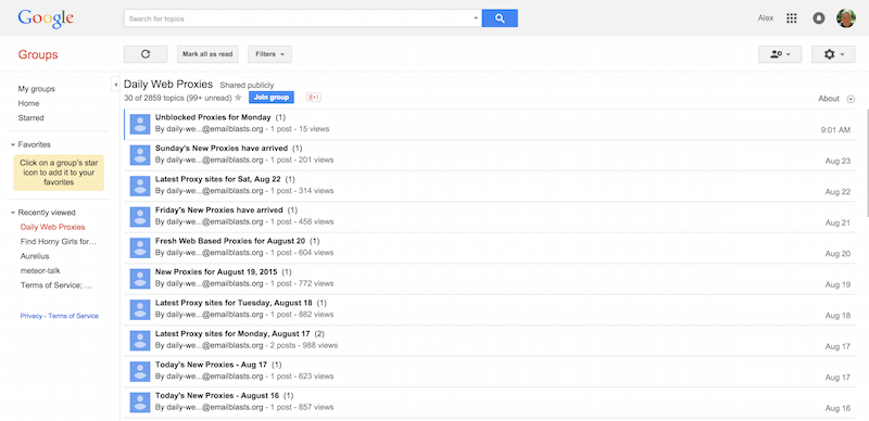 -99 Daily Web Proxies Google Groups