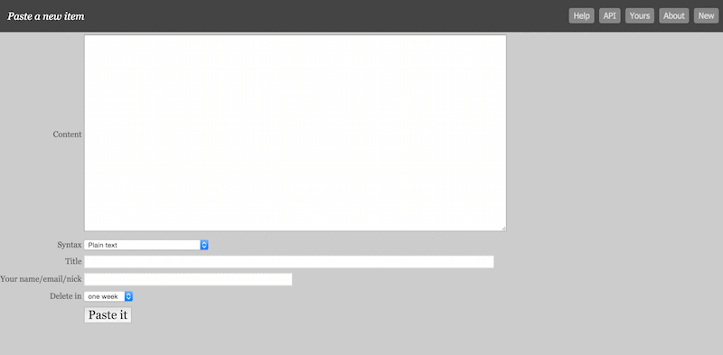 dpaste New