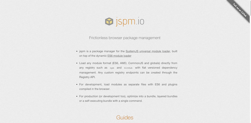 jspm.io   Frictionless Browser Package Management