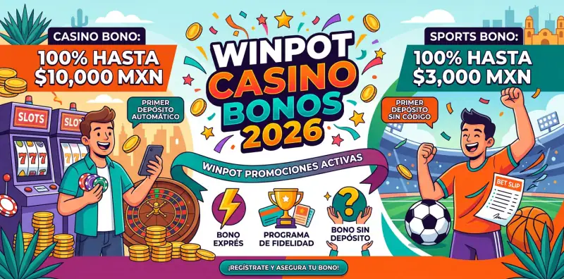 Ofertas, bonos de bienvenida y código promocional de Winpot Casino