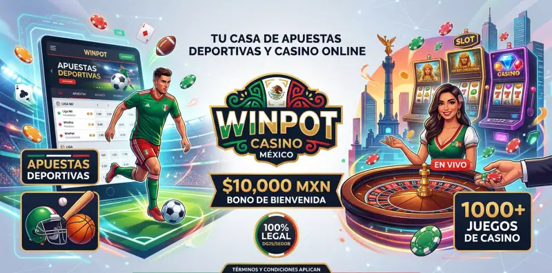 Plataforma de Winpot Casino online y apuestas deportivas en México.