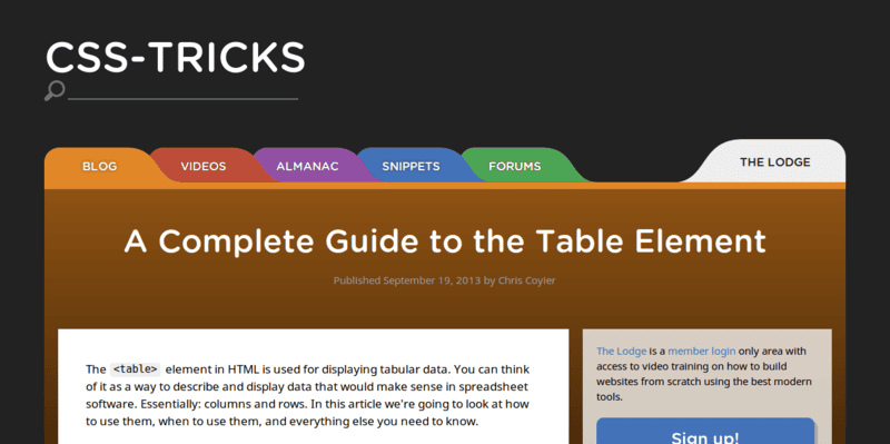 A Complete Guide to the Table Element   CSS Tricks