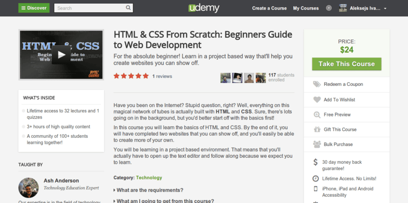 Ash Anderson: HTML & CSS From Scratch