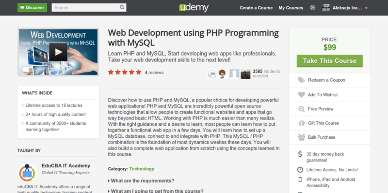 EduCBA IT: Learn PHP & MySQL