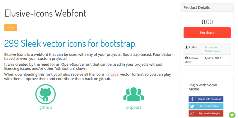 Elusive Icons Webfont shoestrap.org