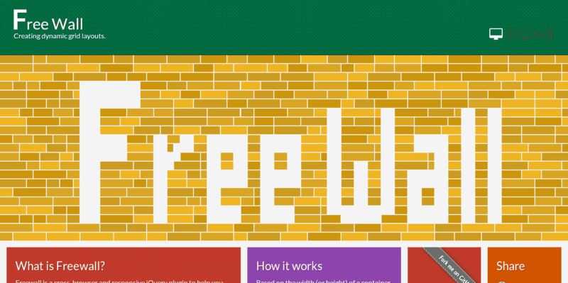 Freewall jQuery plugin for creating grid layouts