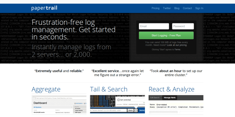 Papertrail cloud hosted log management live in seconds