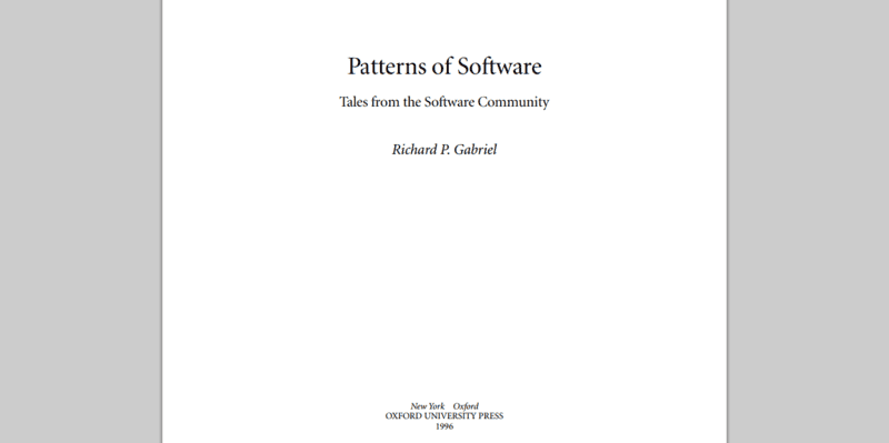 Patterns of Software