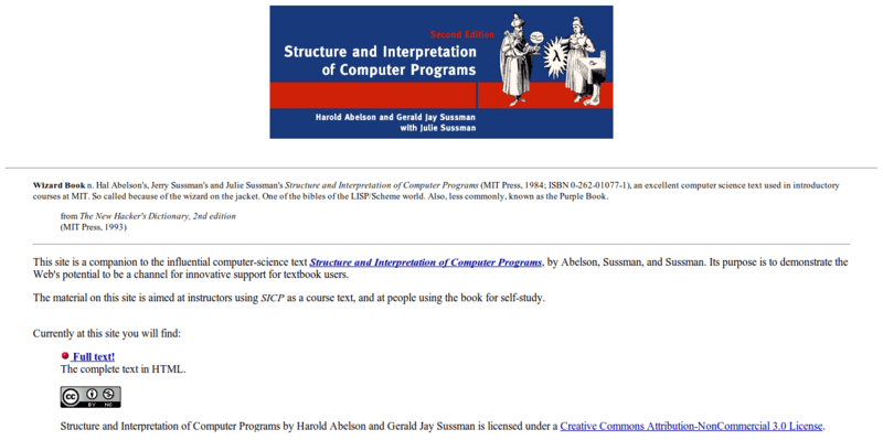 Structure and Interpretation of Computer Programs