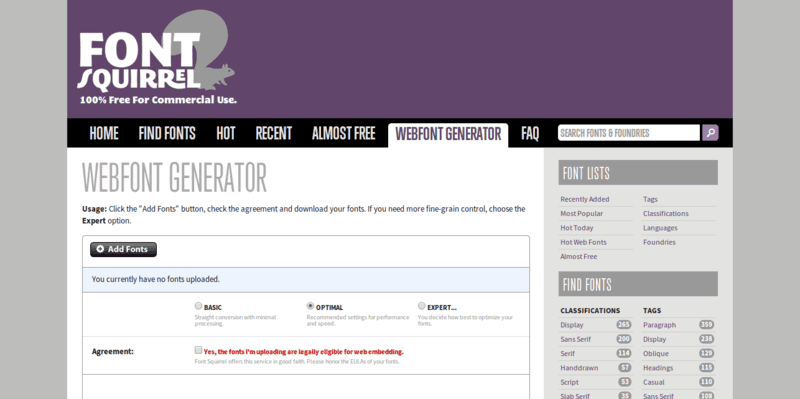 Create Your Own  font face Kits   Font Squirrel
