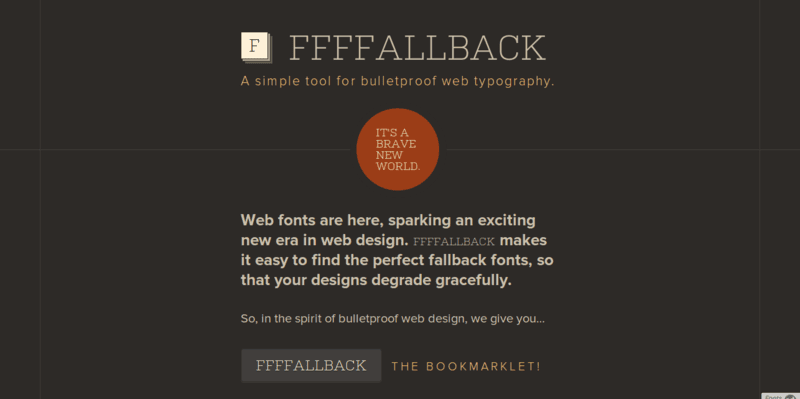 FFFFALLBACK   A simple tool for bulletproof web typography.