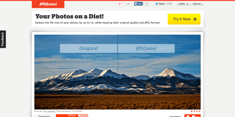 JPEGmini   Your Photos on a Diet