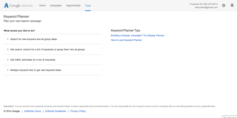 Keyword Planner
