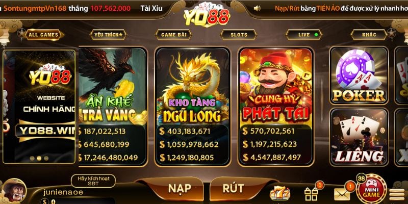 Thư viện game YO88 siêu hấp dẫn